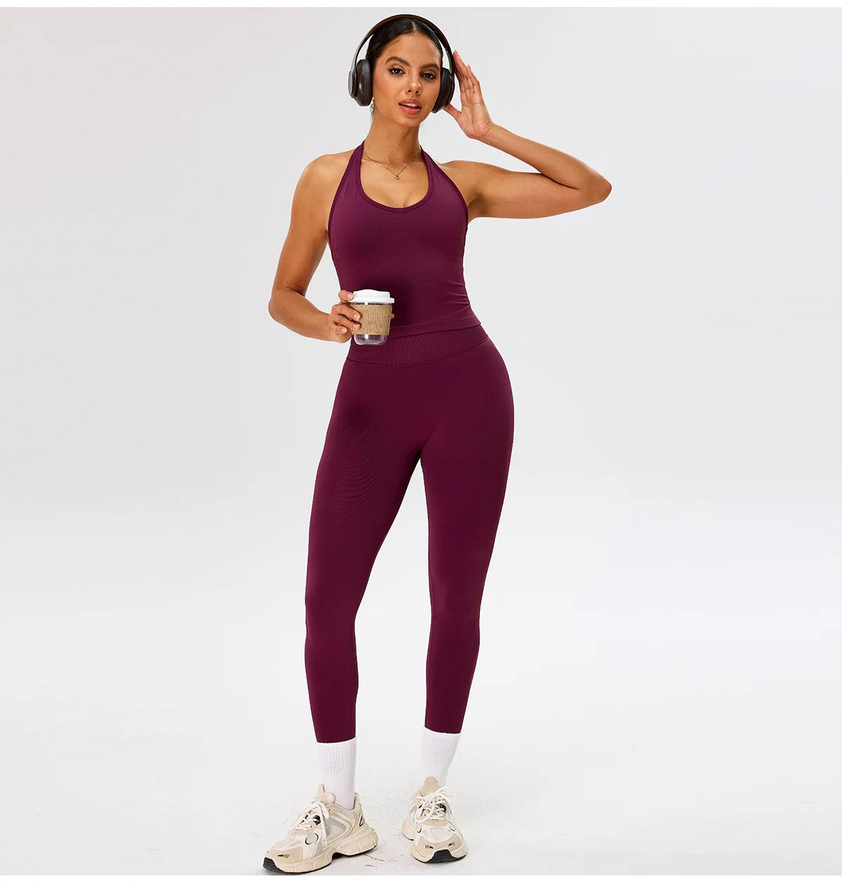 Seamless Gym Top Women Sports Bra Running Neck Hanging Yoga Bra Breathable Sports Underwear Women Push Up Fitness Workout Tops