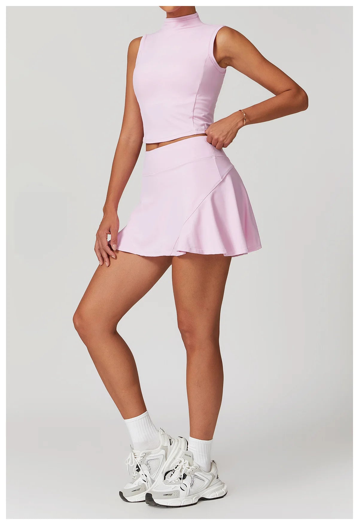 High Waist Sports Skirt Women Culottes Yoga Fitness Tennis Lining Anti Light Running Quick Drying Skirt Suitable Running Yoga