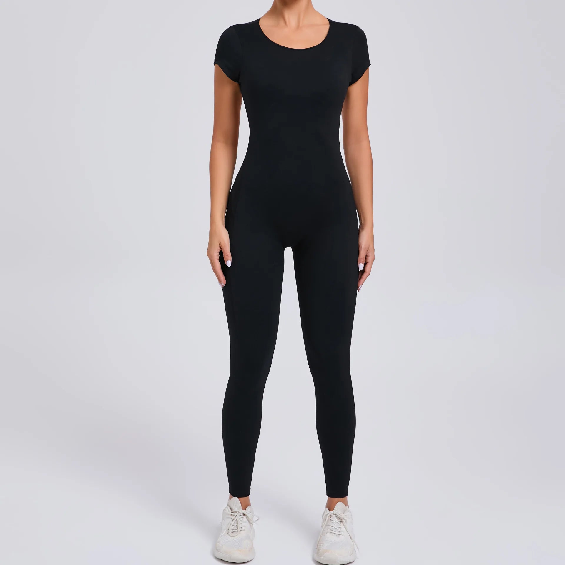 Yoga Suit Women's Jumpsuit One Piece Sports Suit Short Sleeve Gym Clothes Push Up Training Fitness Yoga Bodysuit Sportswear
