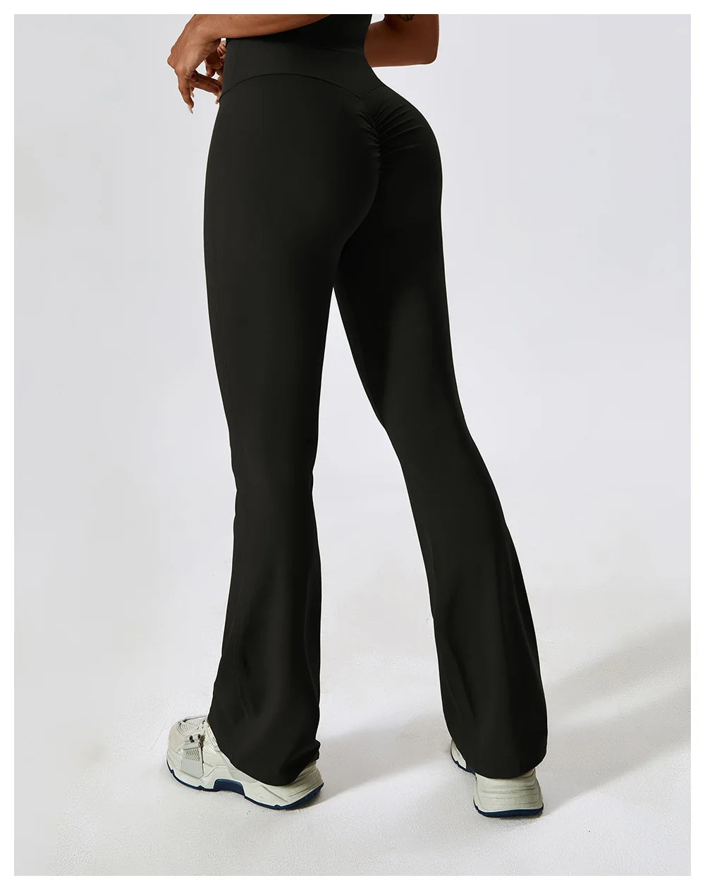 Yoga Bell-bottoms Tight Scrunch Butt Lifting Dance High Waist Tights Women Sport Pants Gym Running Breathable Fitness Leggings