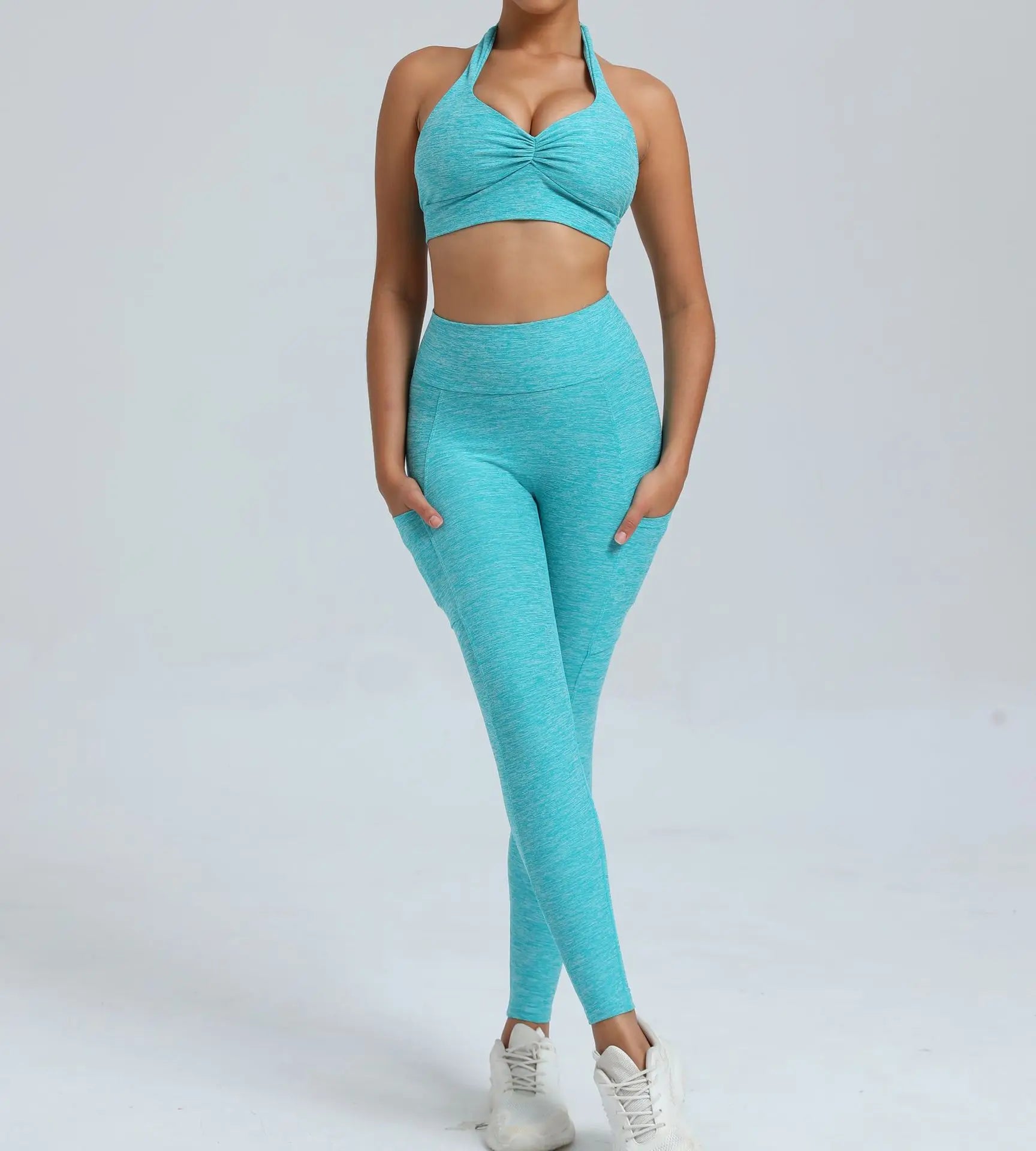 Fitness Suit Women Tracksuit Yoga Set Sportswear Workout Clothes Sports Bra High Waist Leggings Gym Clothing Sports Suits