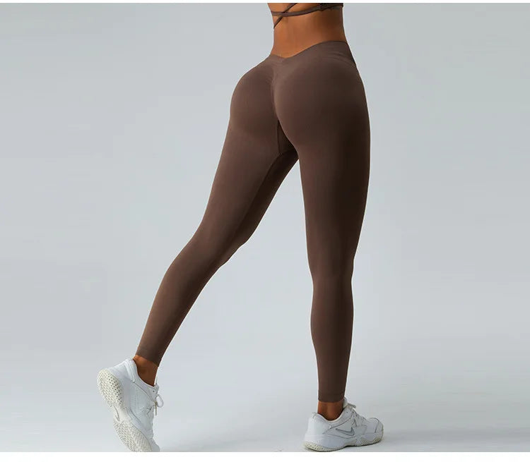 Seamless Push Up Sport Back V Butt Scrunch Leggings Women Workout Gym Clothing Women Training Tights Fitness Yoga Pants Leggings