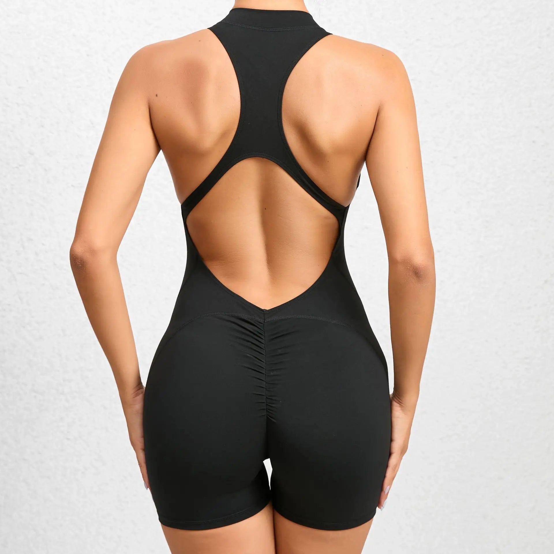 Women's Jumpsuit Fitness Suit Gym Rompers Sports Overalls for Woman Tracksuit Yoga Clothing Zipper Workout Set Sportswear