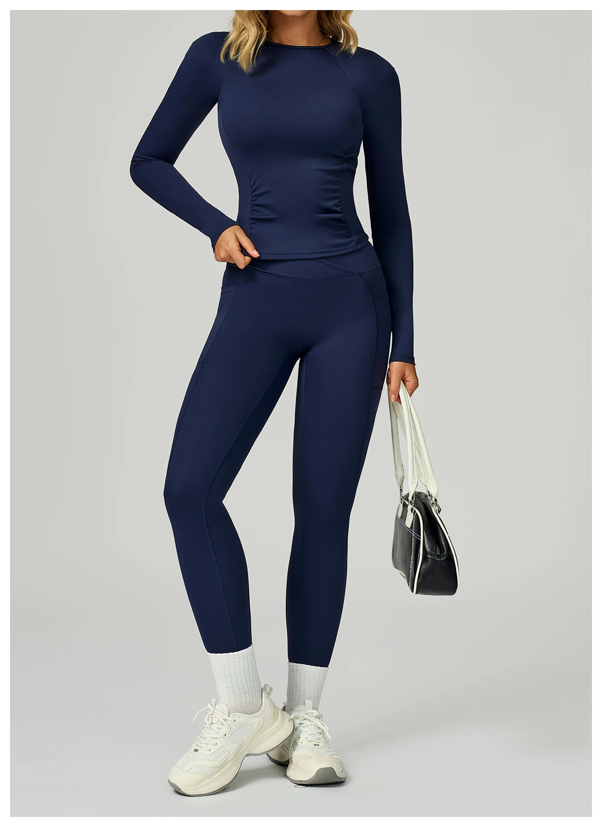 Women's Long Sleeve Top Yoga Shirts Running T-Shirt Workout Fitness Long Sleeve Gym Push Up Sports Top Sexy Training Crop Top