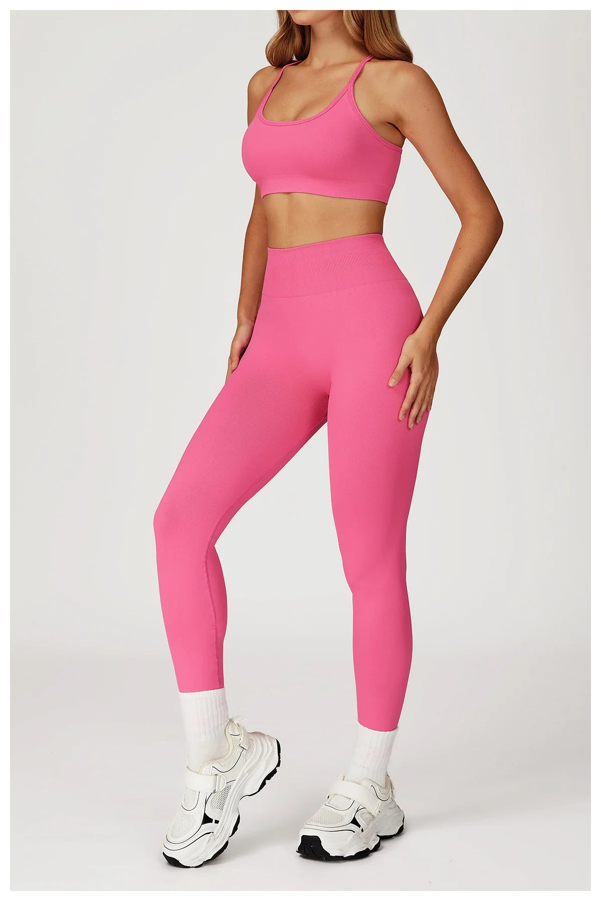 Breathable Sports Bra Anti-Sweat Fitness Top Women Yoga Bra Crop Top Push Up High Strength Sport Bra Seamless Gym Workout Top