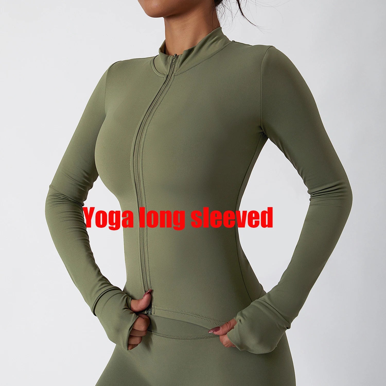 Zipper Yoga Shirts For Women Jacket Long Sleeve Fitness Running Gym Clothes Workout Dry Fit Breathable High Elastic Sports Top