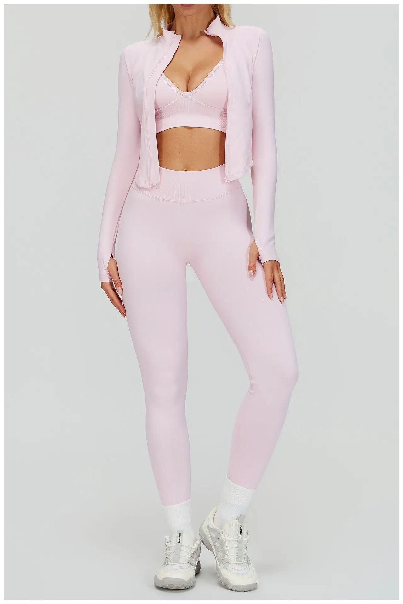 Seamless Yoga Suit 2PCS Sports Set Women Tracksuit Gym Running Workout Clothes Sports Long Sleeve Athletic Wear Yoga Clothing
