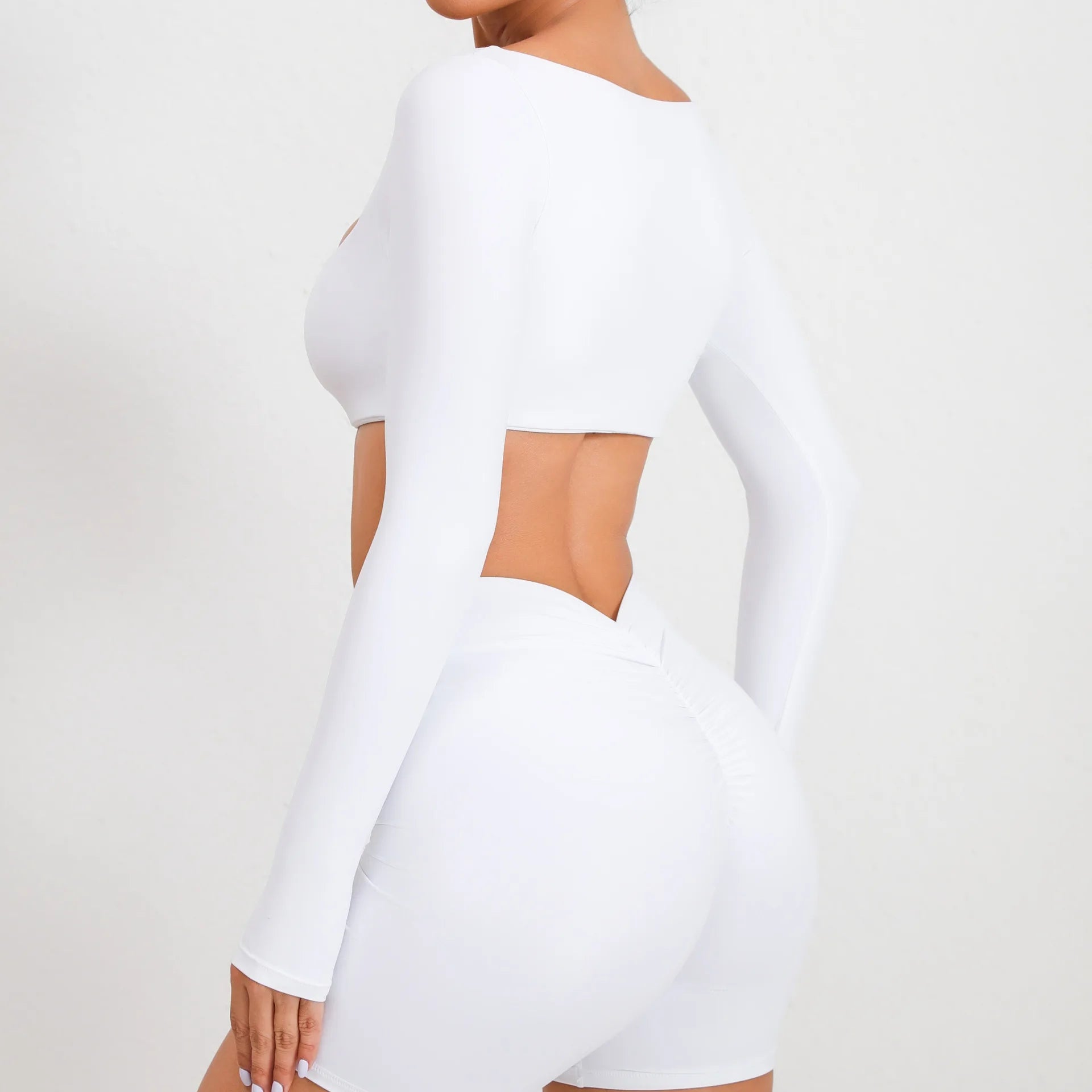 New Sport Shirt Women Clothes Sportswear Long Sleeve T-shirt for Fitness Yoga Wear Ladies Crop Top Gym Workout Top with Cups