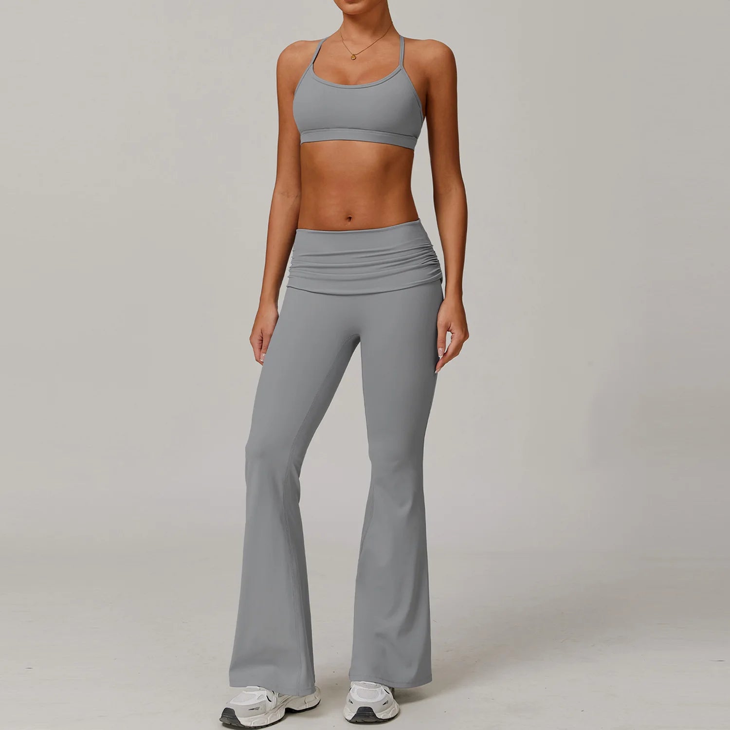 Yoga Clothes 2 Piece Women's Tracksuit Athletic Wear Pilates Fitness Suit Gym Workout Push Up Clothes Sports Bra Leggings Suit