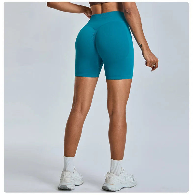 Seamless Yoga Shorts Women High Waist Workout Shorts Fitness Yoga Lift Butt Fitness Women Shorts Gym Short Running Sportswear