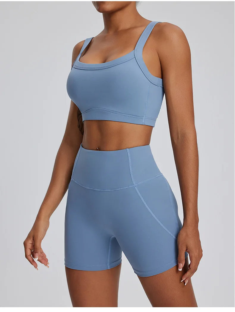 2PCS Yoga Suit Gym Set Women Clothes Running Tracksuit Workout Long Sleeve High Waist Bell-bottoms Sports Shirt Yoga Clothing