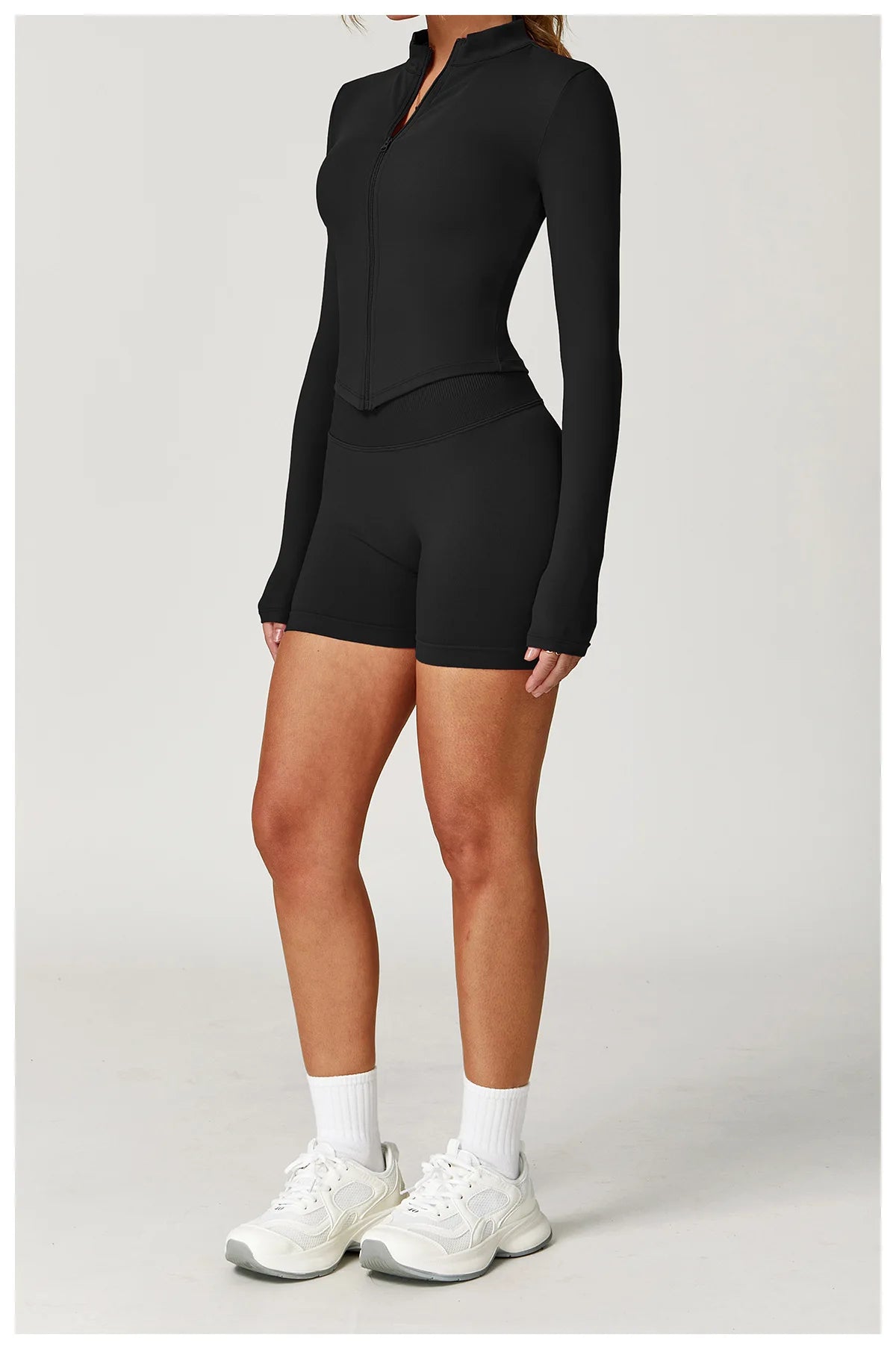 2PCS Yoga Suit Sports Set Women Gym Set Women Tracksuit Running Workout Long Sleeve Sports Shirt Yoga Clothing Seamless Leggings