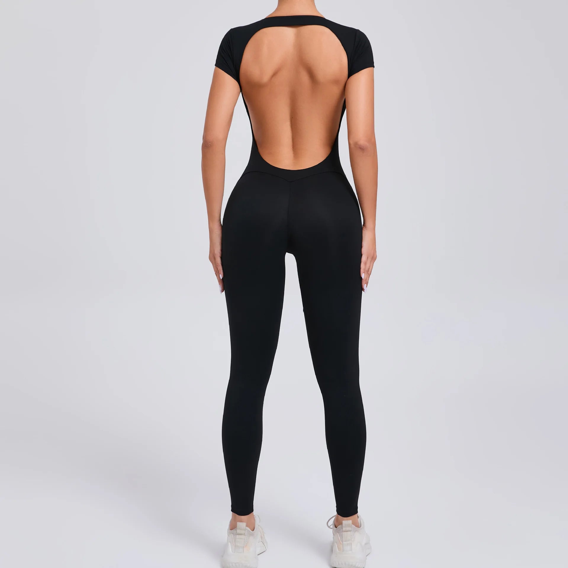 Yoga Suit Women's Jumpsuit One Piece Sports Suit Short Sleeve Gym Clothes Push Up Training Fitness Yoga Bodysuit Sportswear