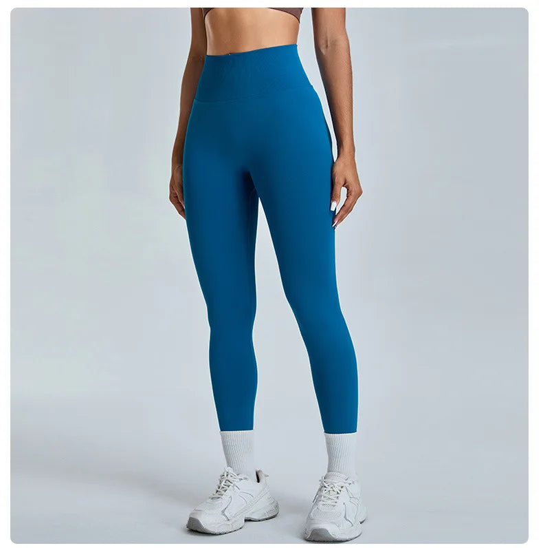 Seamless Fitness Women's Sport Leggings High Waist Elastic Solid Yoga Leggings Gym Jogging Quick Dry Push Up Slim Pants Female