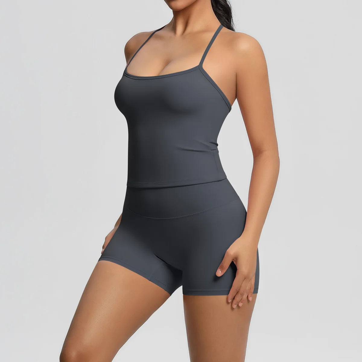 Yoga Sport Set Women Seamless Crop Top Bra Shorts Yoga Set Comfort Elastic Sportsuit Workout Outfit Fitness Gym Clothes