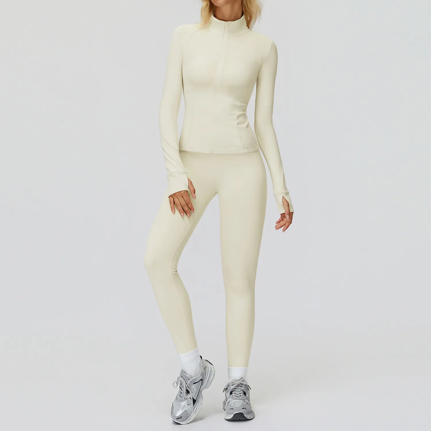 Yoga Set 2PCS Women Tracksuit Sportswear Workout Clothes Athletic Wear Gym Overalls Legging Fitness Top Long Sleeve Sports Suits
