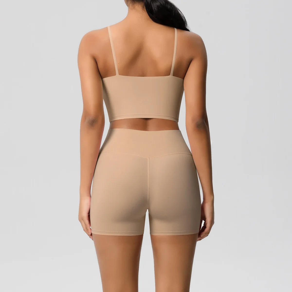 Yoga Sport Set Women Seamless Crop Top Bra Shorts Yoga Set Comfort Elastic Sportsuit Workout Outfit Fitness Gym Clothes