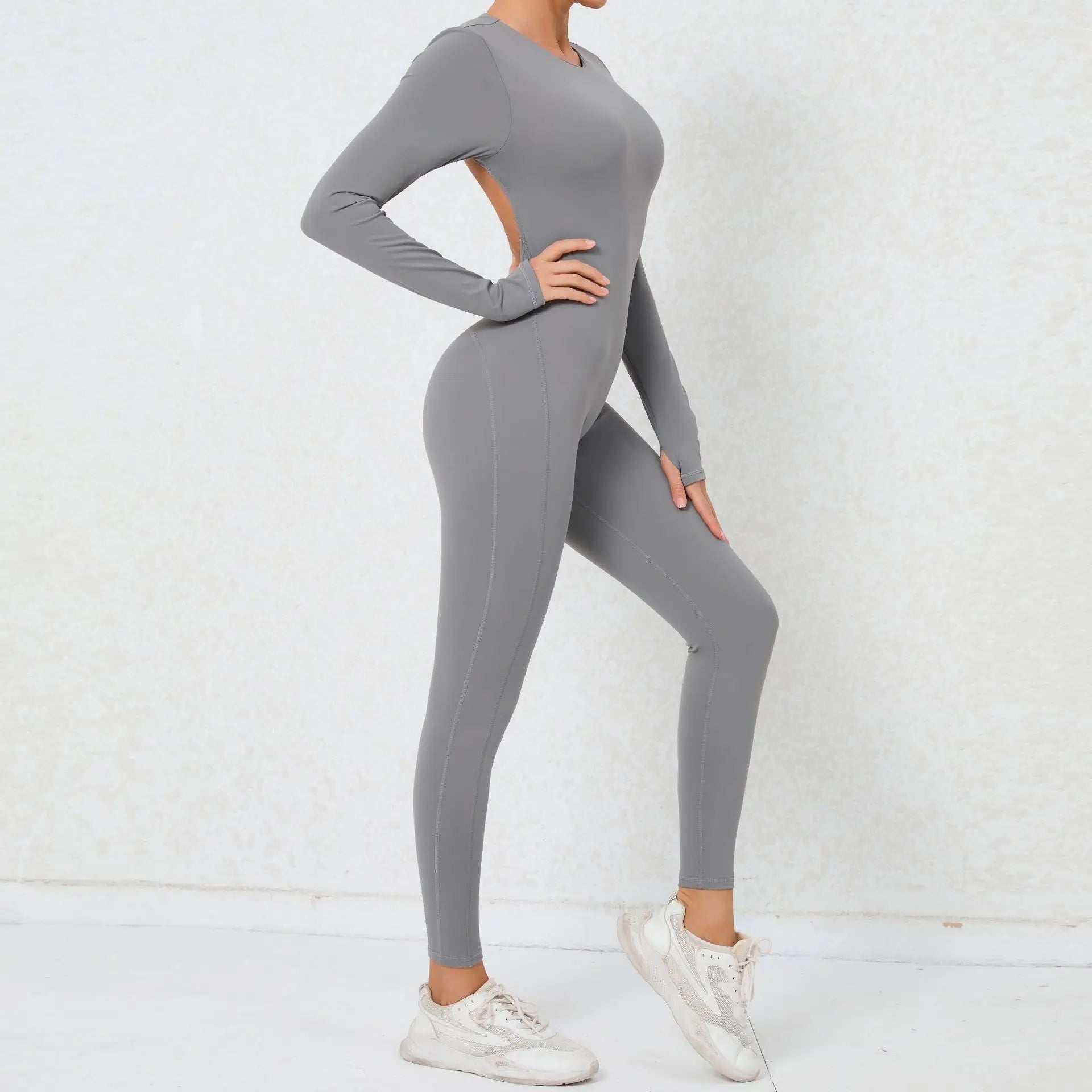 Jumpsuit Gym Yoga Set Women Long Sleeves Sportswear Women Tracksuit Sport Fitness Rompers Female Push Up Workout Bodysuit