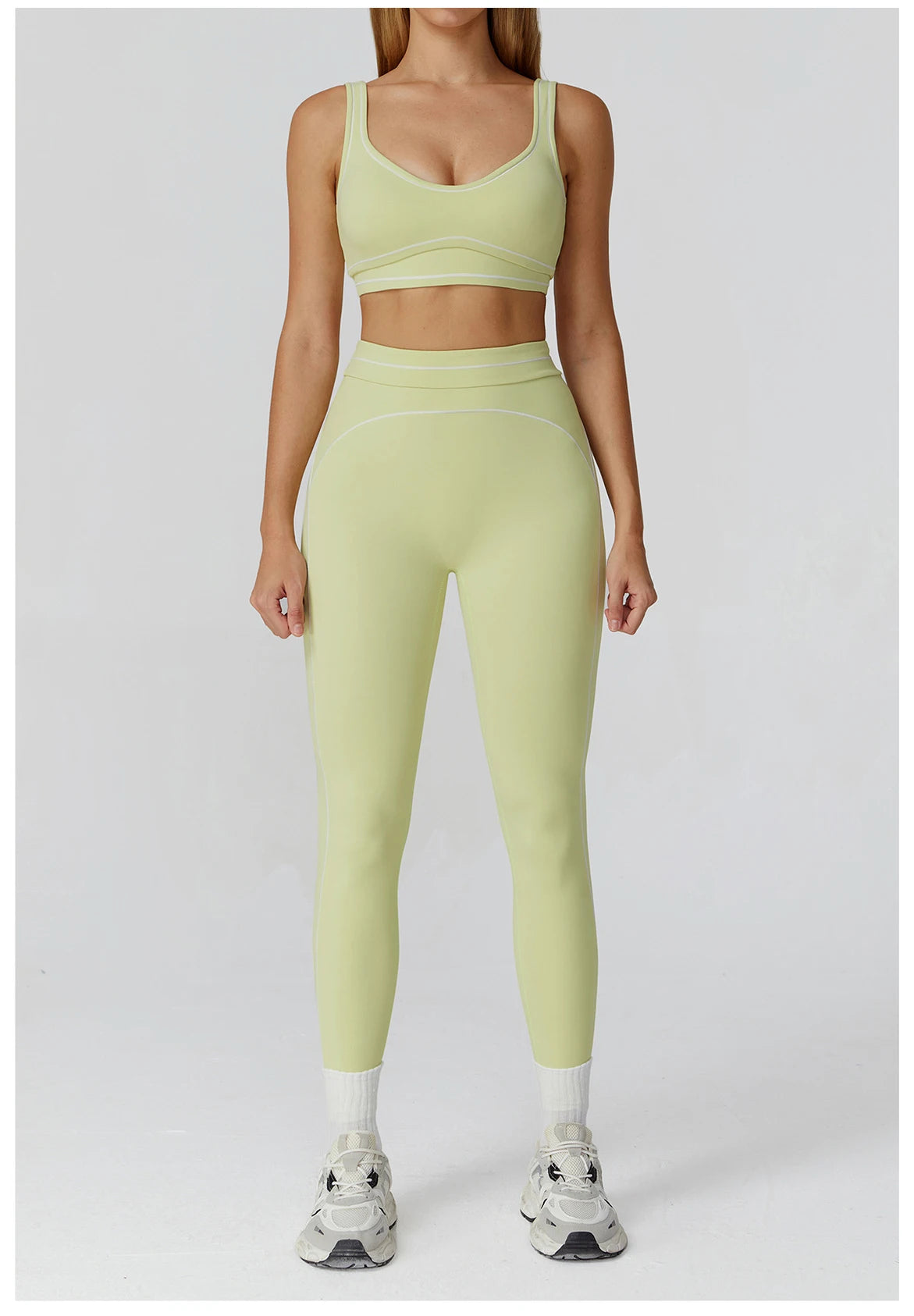 Women's Tracksuit Yoga Set 2PCS Sport Suit Gym Wear Workout Clothes Gym Outfits High Waist Legging Fitness Bra Set Sports Suits