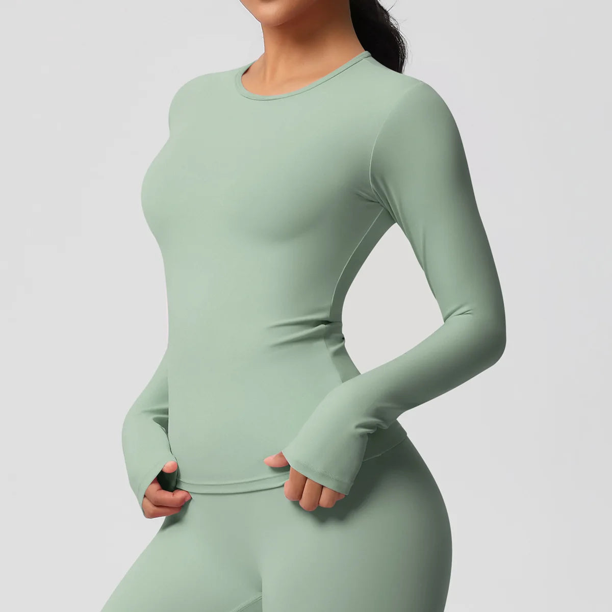 Yoga Shirts For Women Long Sleeve Fitness Running Push Up Gym Clothes Workout Dry Fit Breathable High Elastic Sports Top