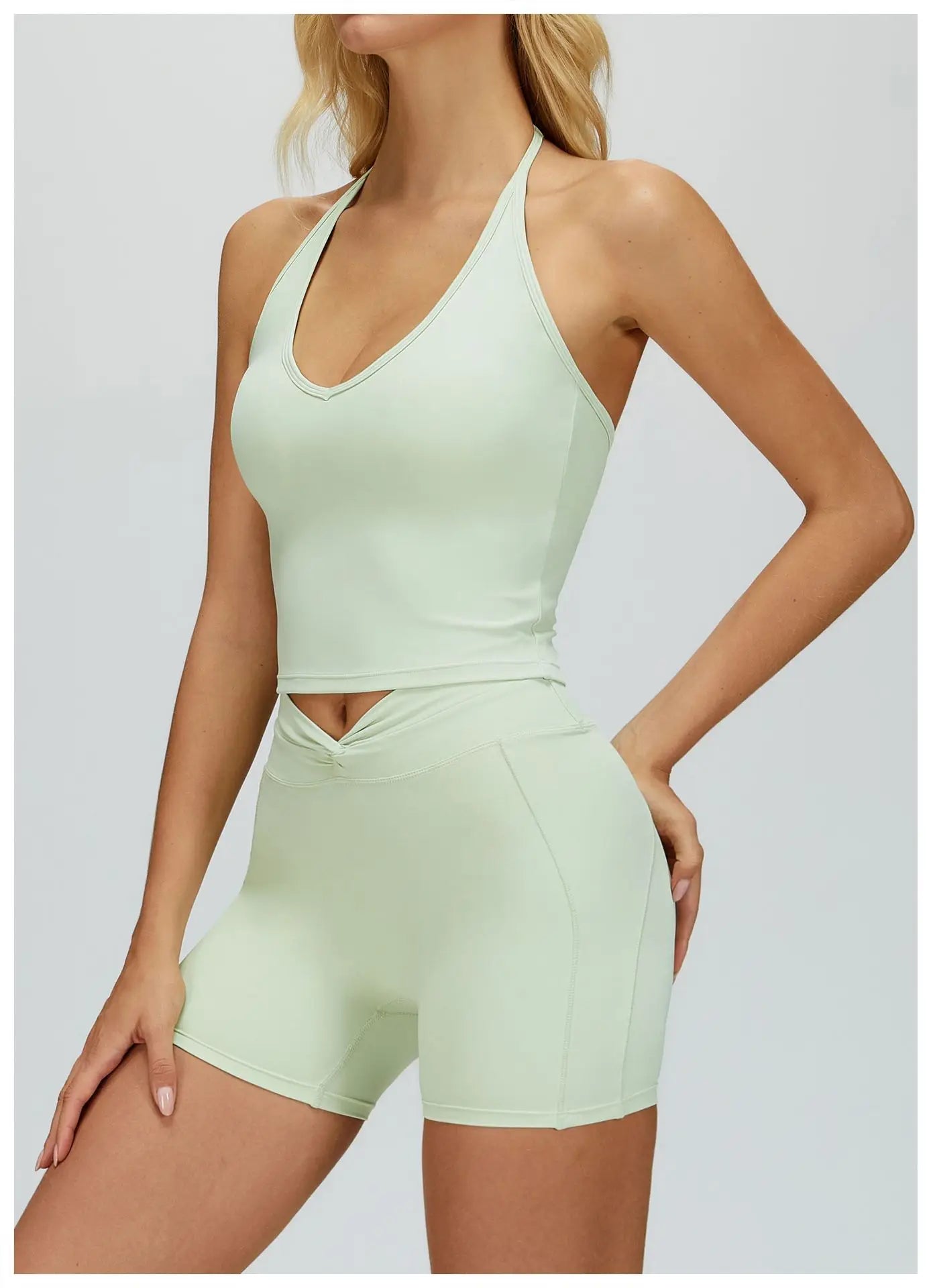Hanging Neck Sports Underwear Fitness Backless Yoga Bra Gym Bra Removable Cups Women Workout Clothing Gym Top Halter Sport Bras