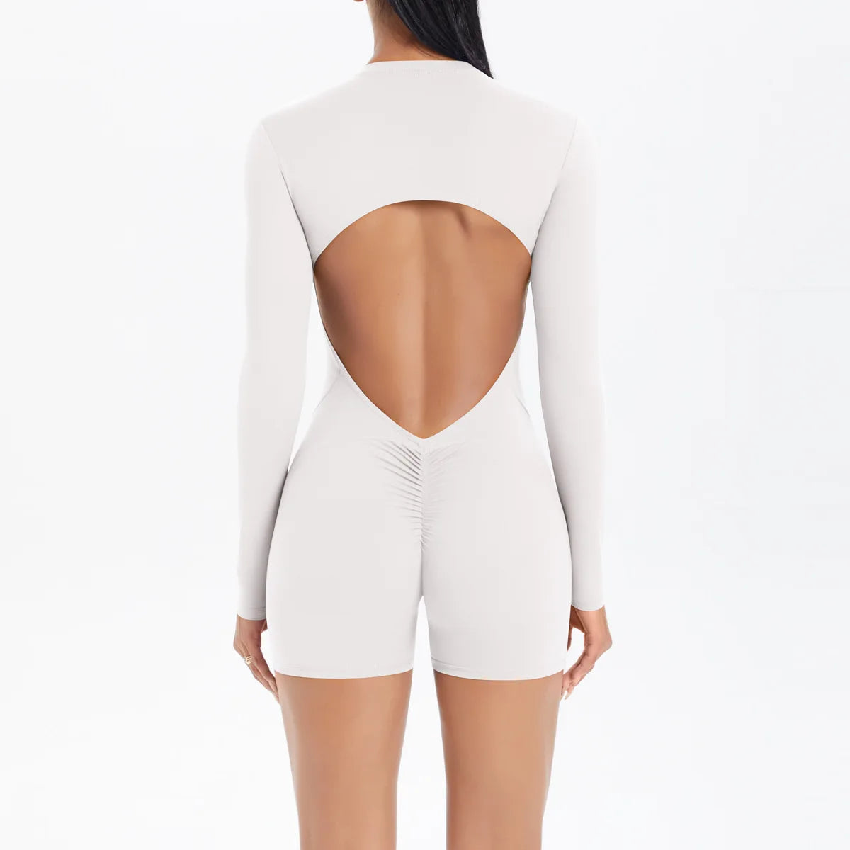 Gym Jumpsuit Women's Fitness Suit Short Set Sports Overalls Woman Tracksuit Yoga Clothing Zipper Long Sleeved Workout Sportswear