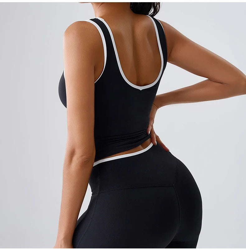 Workout Bra Fitness Yoga Bras Women Race Back Sports Bras Color Blocked Top Women Bra Sexy Breathable Underwear Women Gym Tops