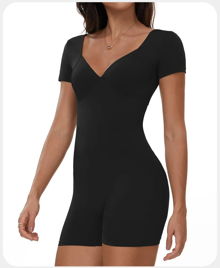 Yoga Jumpsuit Sexy Back V Rompers Gym Set Women Training Yoga Suit Sportswear Women Sports Jumpsuit Fitness Workout Bodysuits
