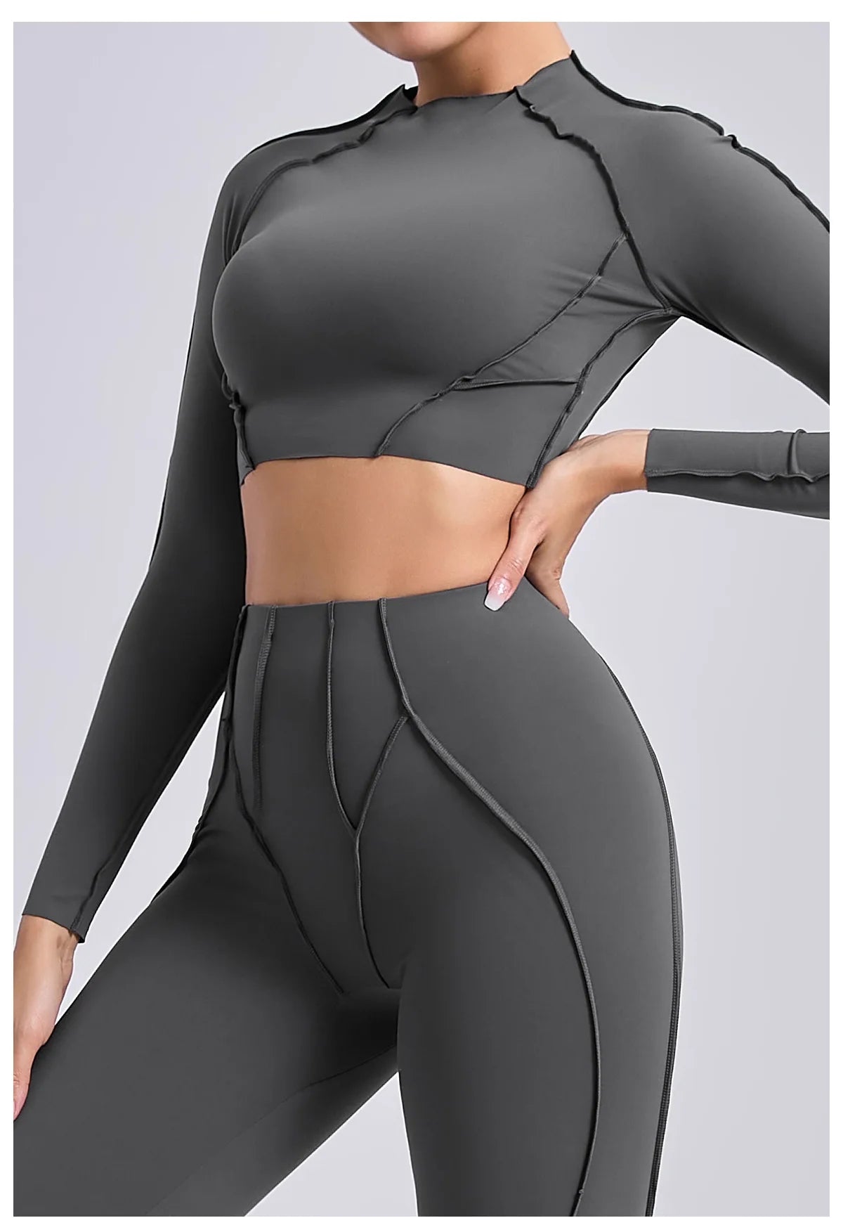 Long Sleeve Workout Top Gym T-shirt Pilates Clothes Women Active Wear Sports Shirt Elastic Fitness Yoga Clothing Running Shirts