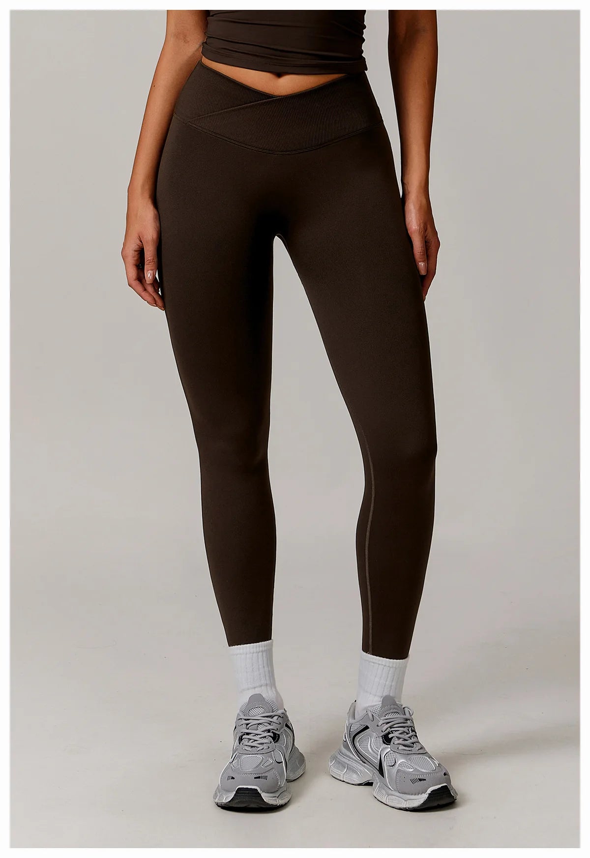 Seamless Yoga Leggings Women Fitness Leggings Running Cycling Pants Cross Waist Head Sports Legging High Waist Workout Gym Tight