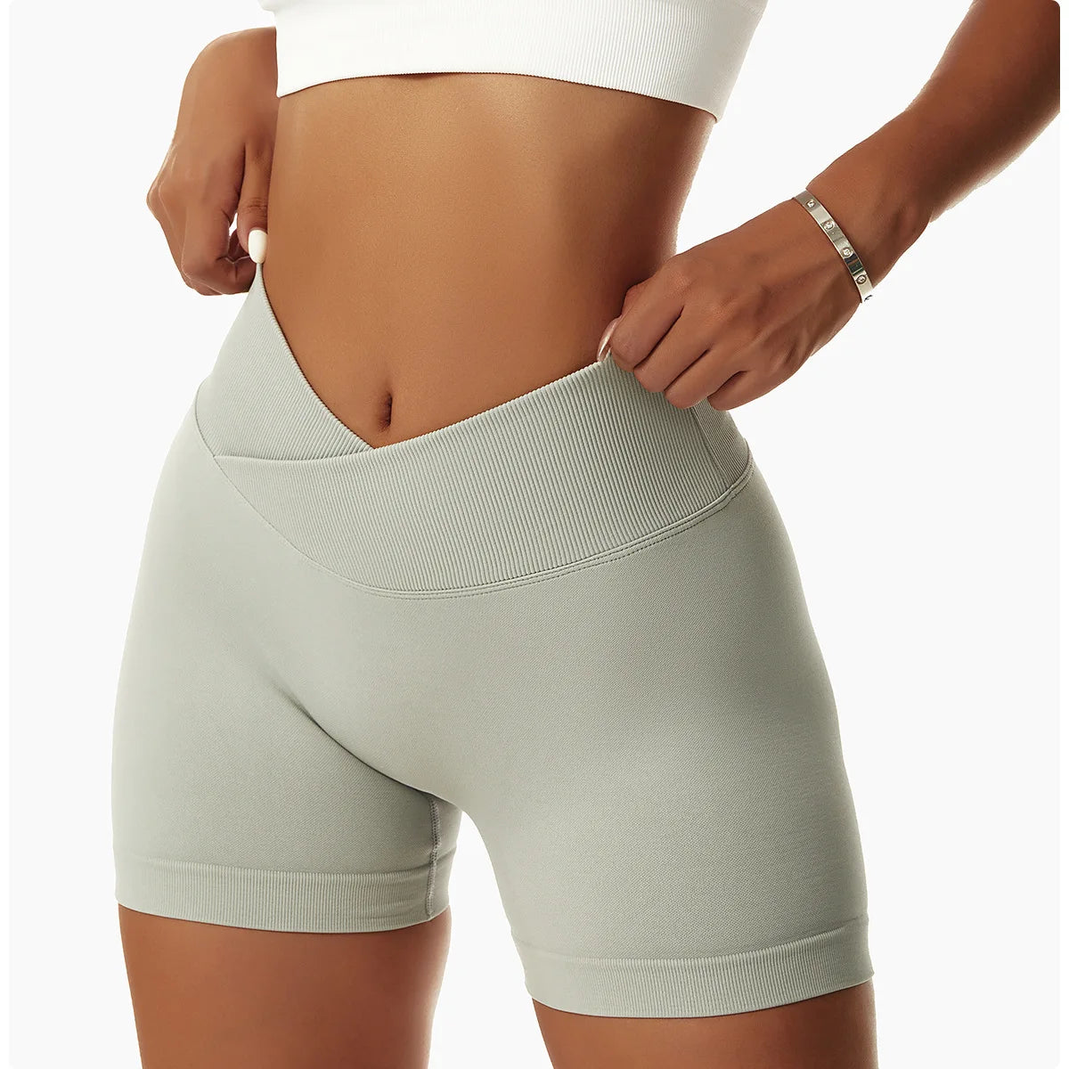 Summer Seamless Yoga Shorts High Waist Elasticity Sports Leggings Women Breathable Cycling Shorts Buttock Lift Gym Shorts Women