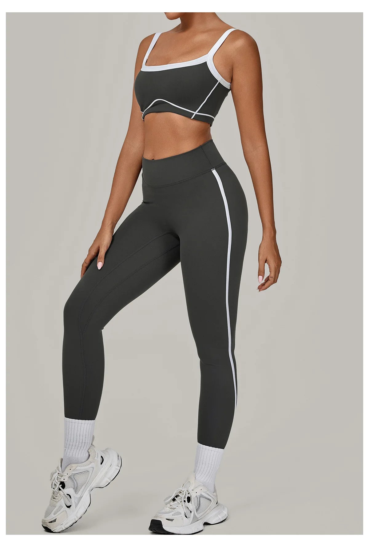 2PCS Yoga Suit Women Tracksuit Sports Bra High Waist Leggings Sports Outfit Gym Set Fitness Workout Clothes Running Sportswear