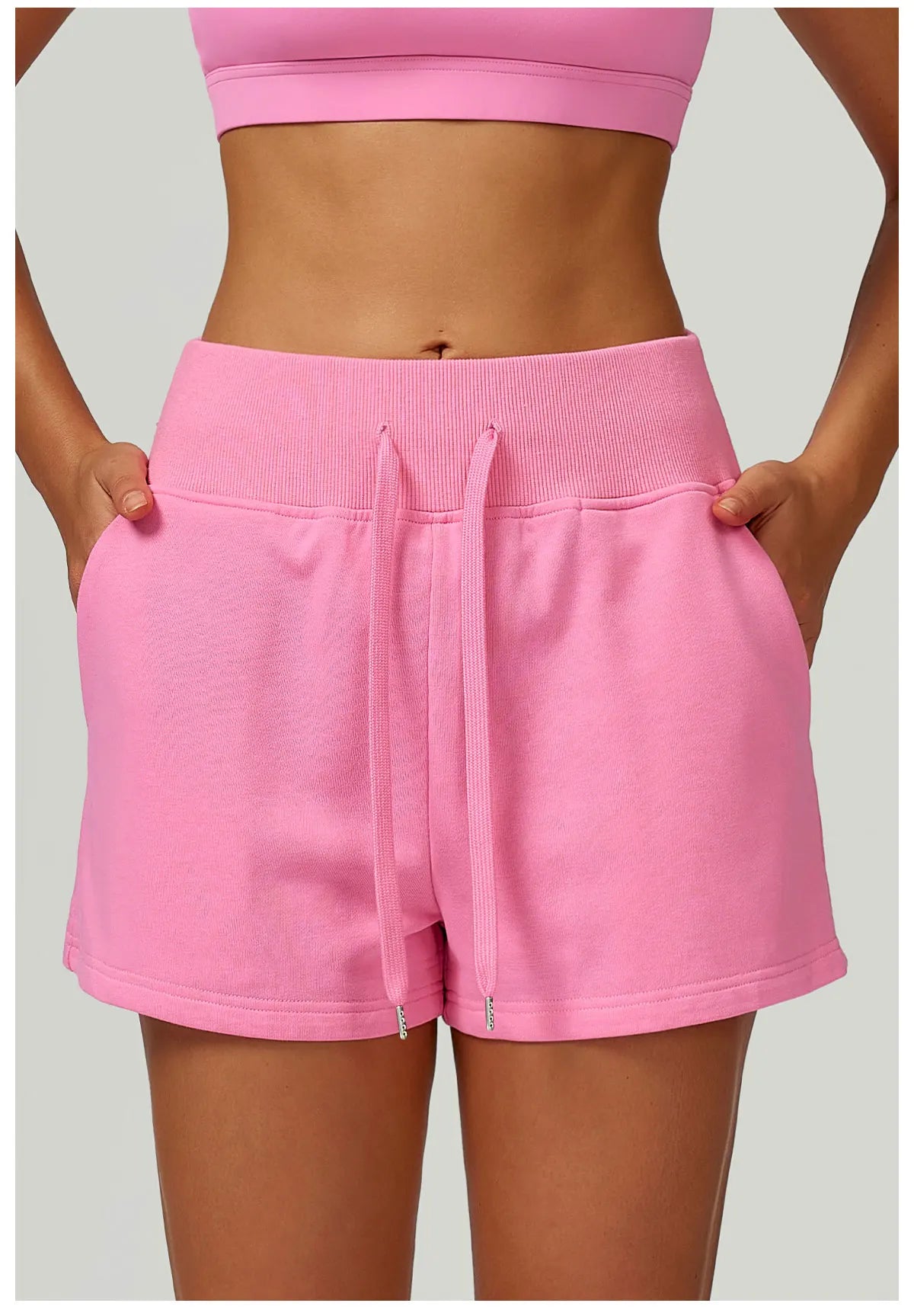 Winter High Waisted Sports Shorts Women's Pocket Drawstring Yoga Shorts Outdoor Sports Shorts Casual Versatile Running Shorts