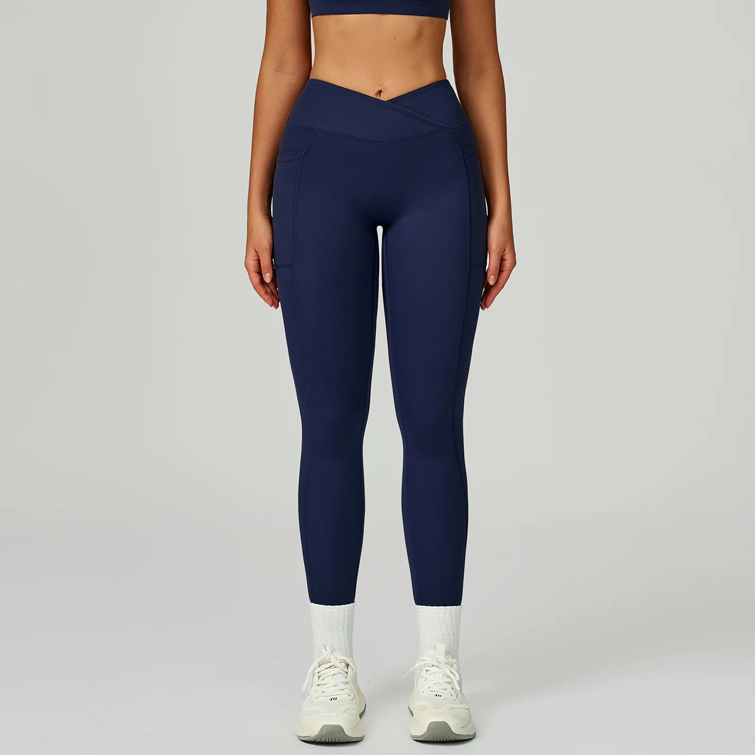 Yoga Pants Cross Waist Head Gym Leggings Women Sexy High Waist Booty Lifting Leggings Pants Women Sports Clothing Fitness Wear