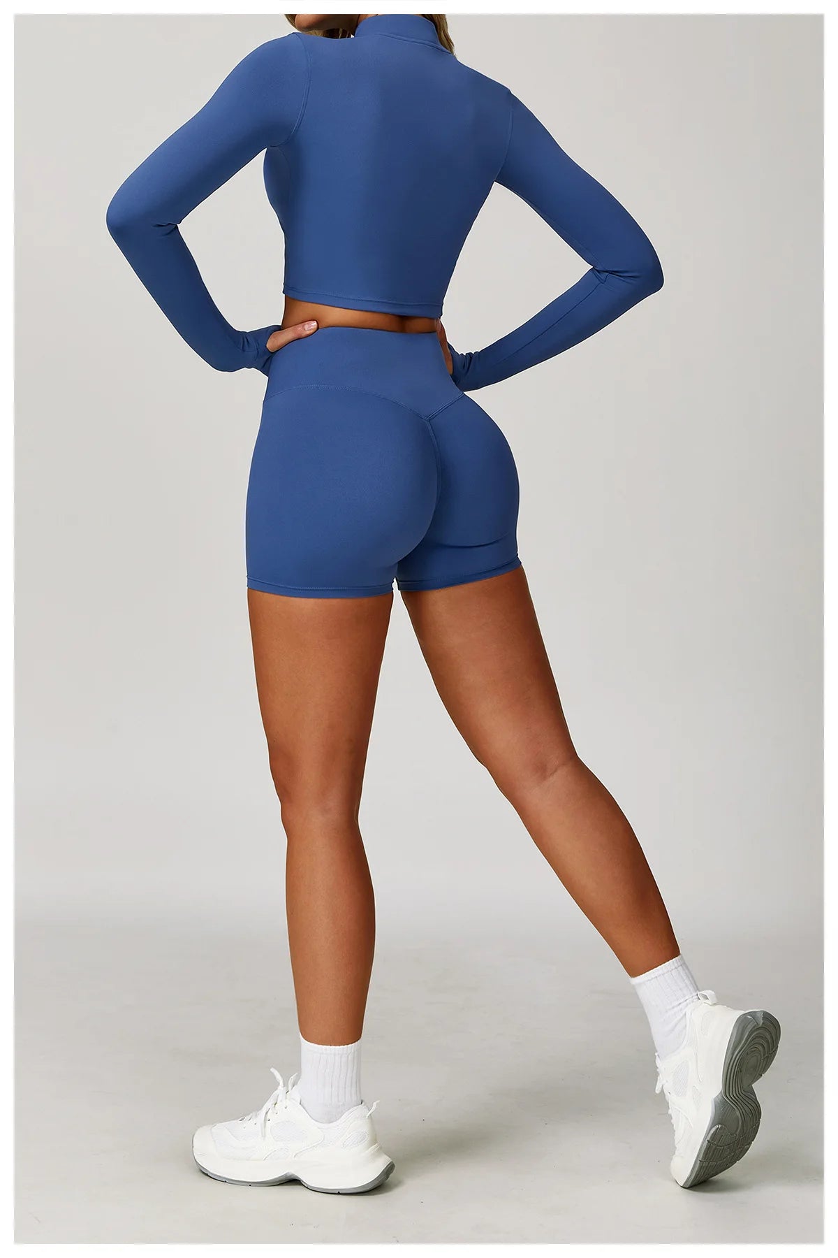 Women Outdoor Sports Long Sleeved Slim Yoga Clothes Quick Dry Zipper Cardigan Stand Up Collar Jacket Running Fitness Jacket Top
