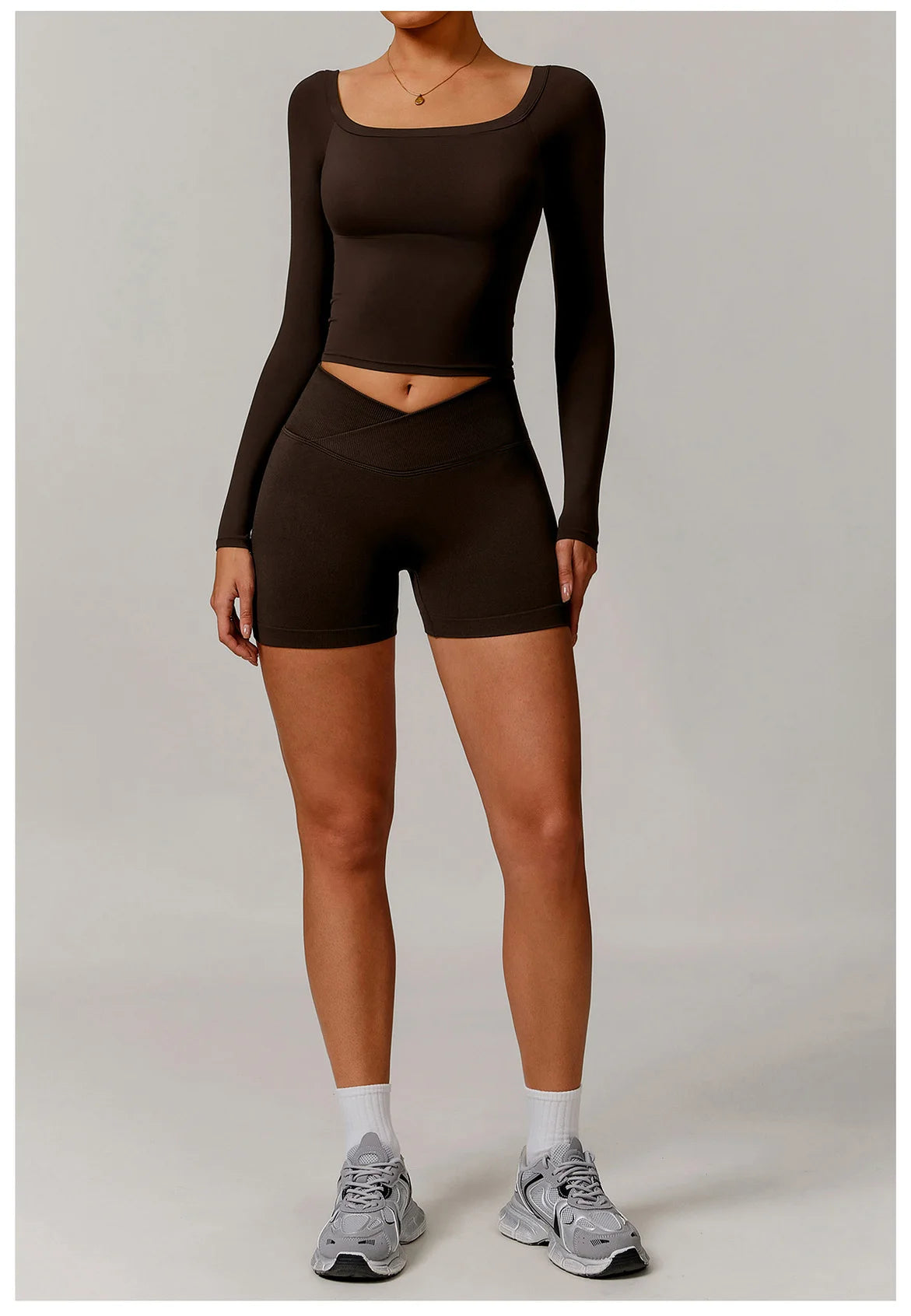 2 Pieces Yoga Suit Sports Set Women Athletic Wear Gym Set Women Tracksuit Running Workout Long Sleeve Sports Shirt Yoga Clothing