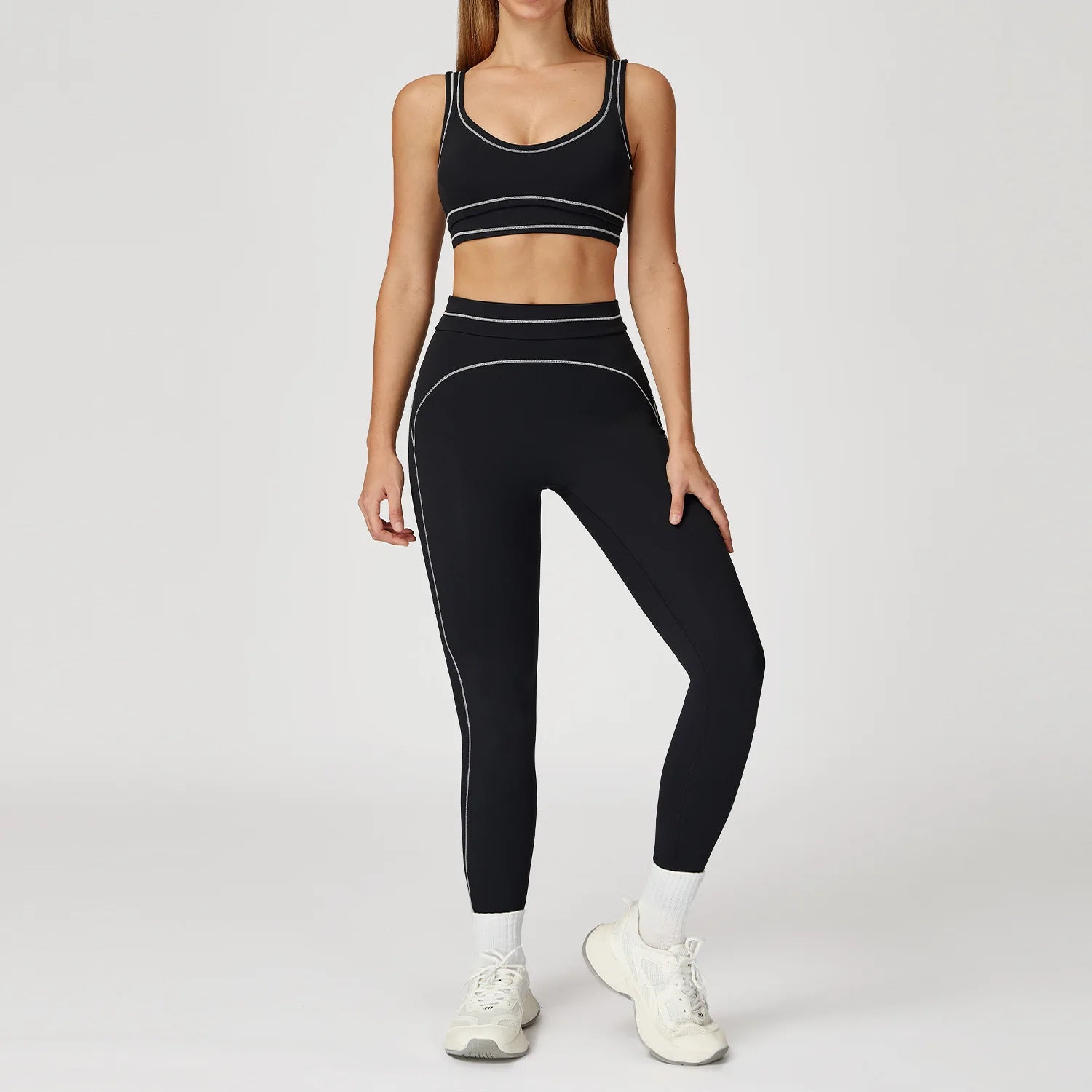 Women's Tracksuit Yoga Set 2PCS Sport Suit Gym Wear Workout Clothes Gym Outfits High Waist Legging Fitness Bra Set Sports Suits