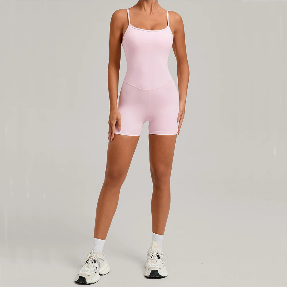 Yoga Set Women's Tracksuit Jumpsuits One Piece Fitness Workout Rompers Sportswear Gym Set Push Up Workout Clothes For Women Suit