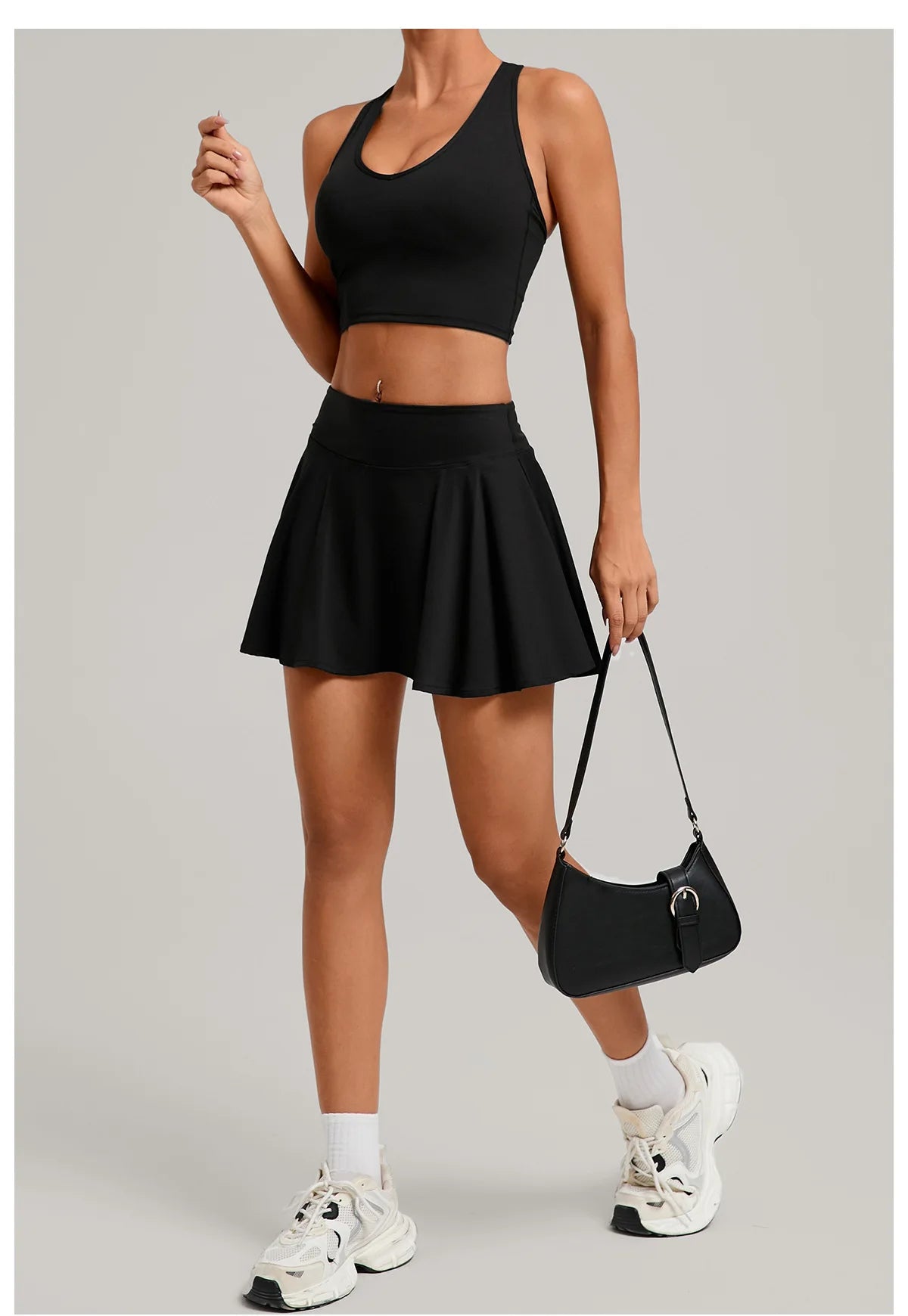 2PCS Yoga Suit for Women Tracksuit Fitness Gym Clothes Sports Bra Matching Impact Skirt Workout Sets Gym Set Outfit Sportswear