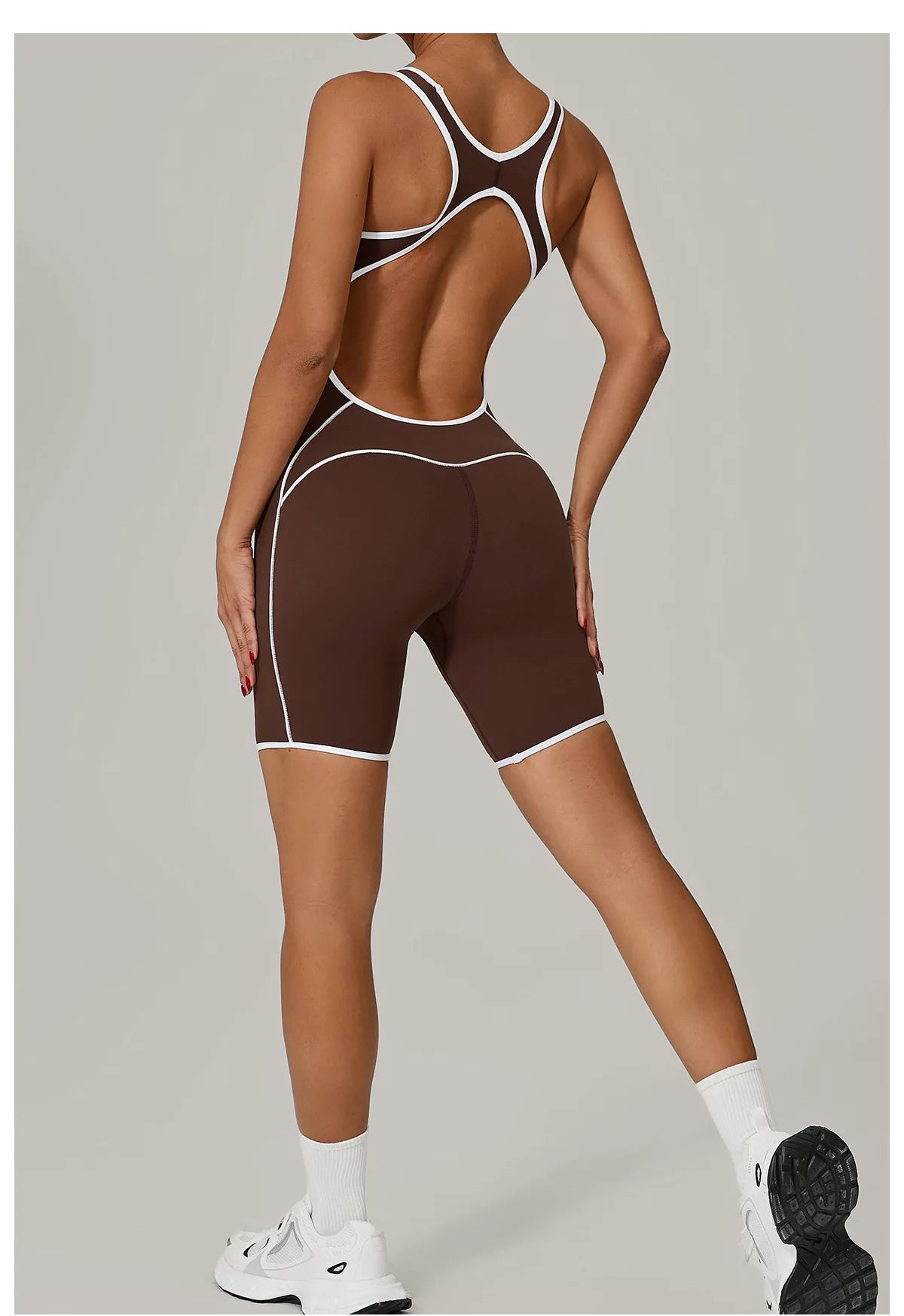 Color Blocked Gym Set Women Tracksuit Yoga Suit Sportswear Women Sports Jumpsuit Fitness Rompers Female Push Up Workout Bodysuit