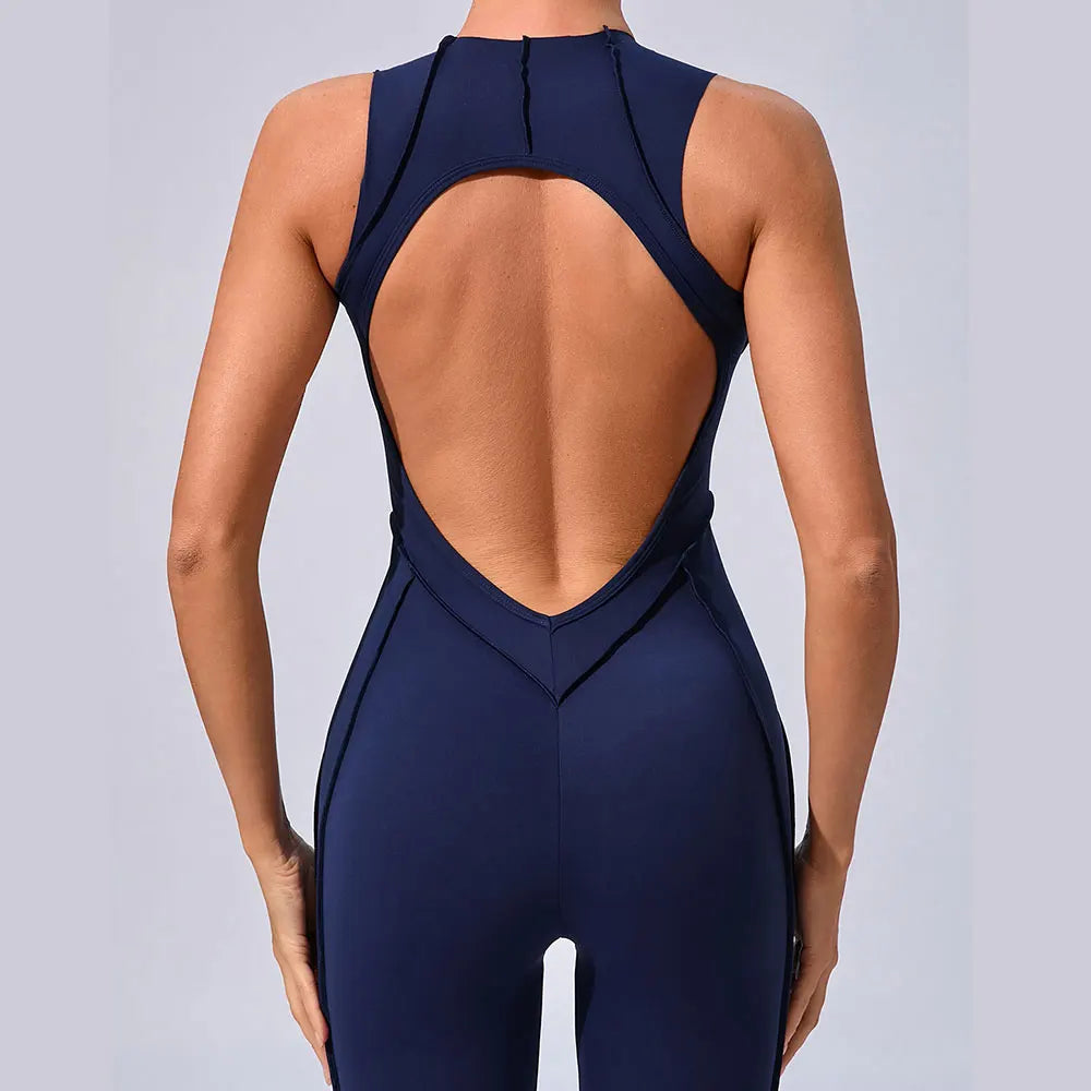 Women Tracksuit Sports Overalls Padding Sporty Jumpsuit Sportswear Woman Gym Set Sleeveless Yoga Clothing Suit for Fitness Set
