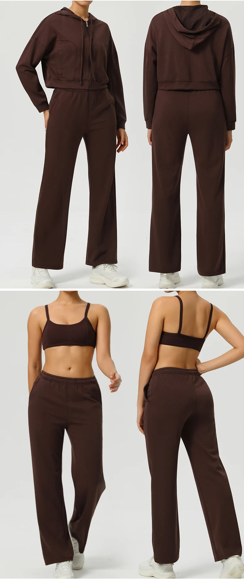 Winter Yoga Set 2PCS Sports Outfits Women Clothes Fitness Tracksuit Gym Workout Long Sleeved Female Bra Yoga Suit Sportswear