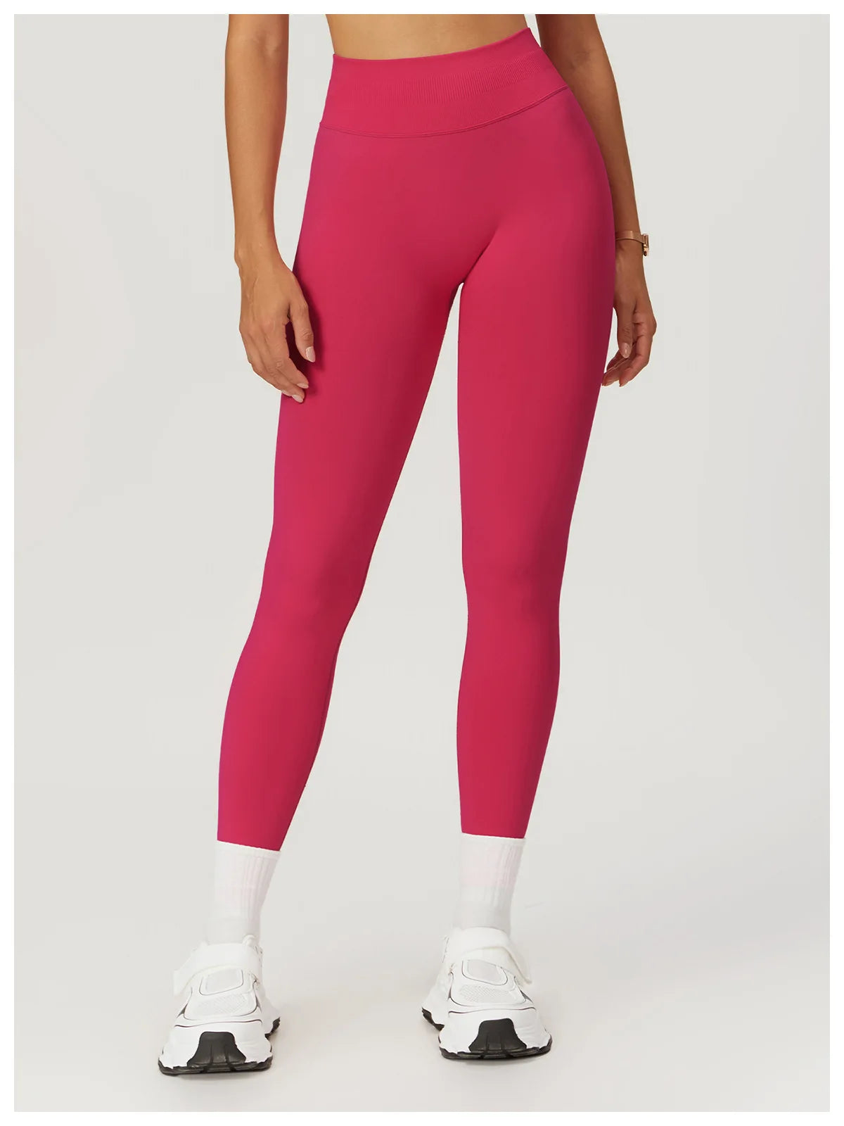 Seamless Fitness Leggings Women Sport High Waist Elastic Ribbed Yoga Leggings Gym Jogging Quick Dry Push Up Slim Pants Female