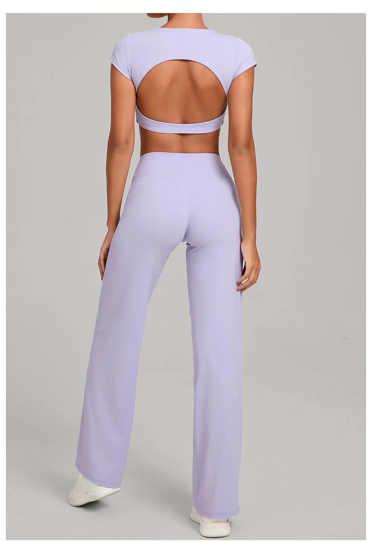 Women Tracksuit Yoga Suit 2PCS Sports Outfits Gym Set Running Workout Clothes Sports Short Sleeves Athletic Wear Yoga Clothing