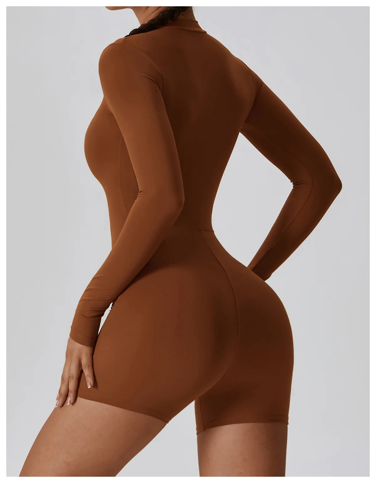 Zipper Long Sleeve Jumpsuits Women's Workout Tracksuit Sportswear Yoga Set Dance Fitness Bodysuit Sexy Gym Clothes Yoga Suit