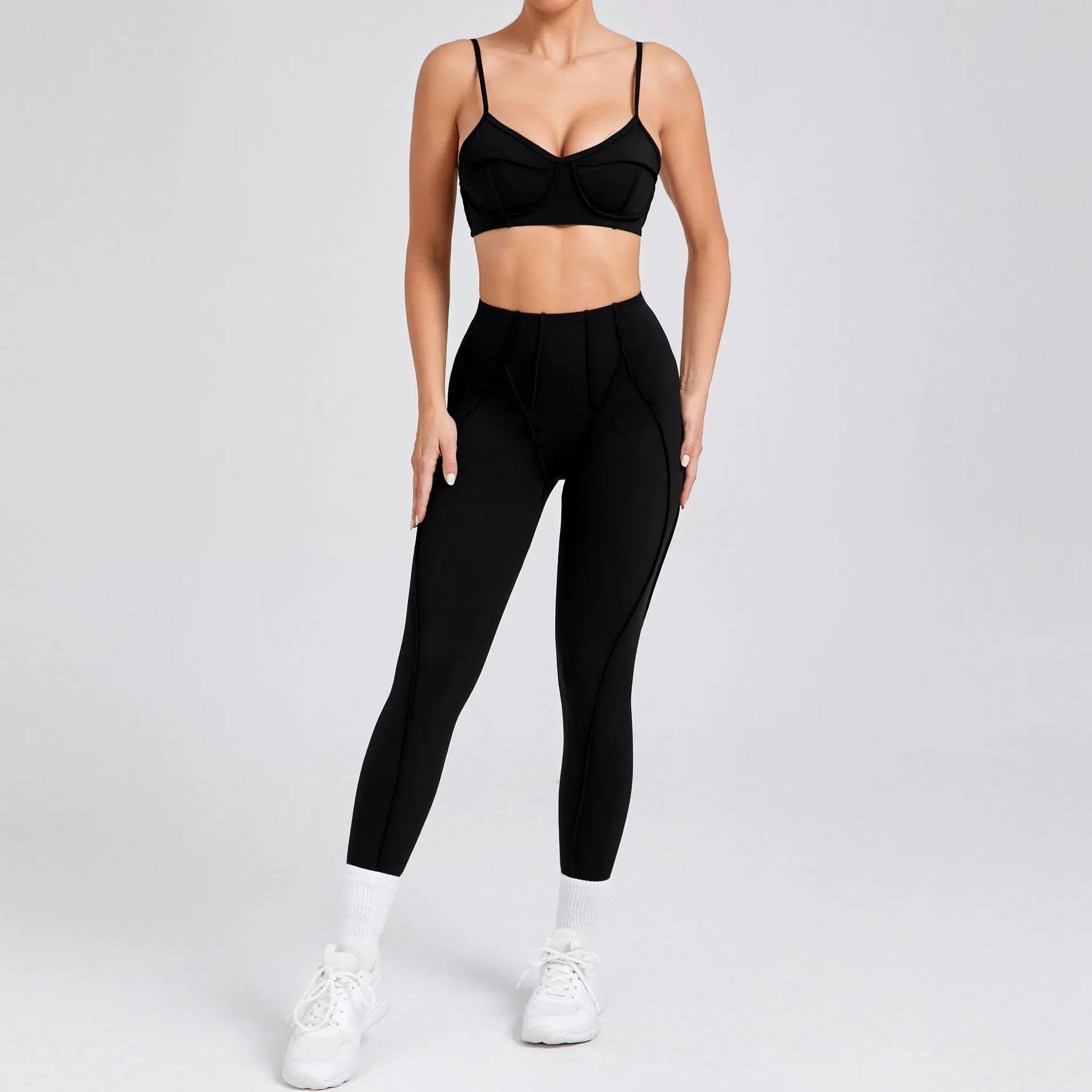 Women's Tracksuit 2 Pieces Seamless Yoga Set Workout Push Up Sportswear Gym Clothing High Waist Leggings Fitness Sports Suits