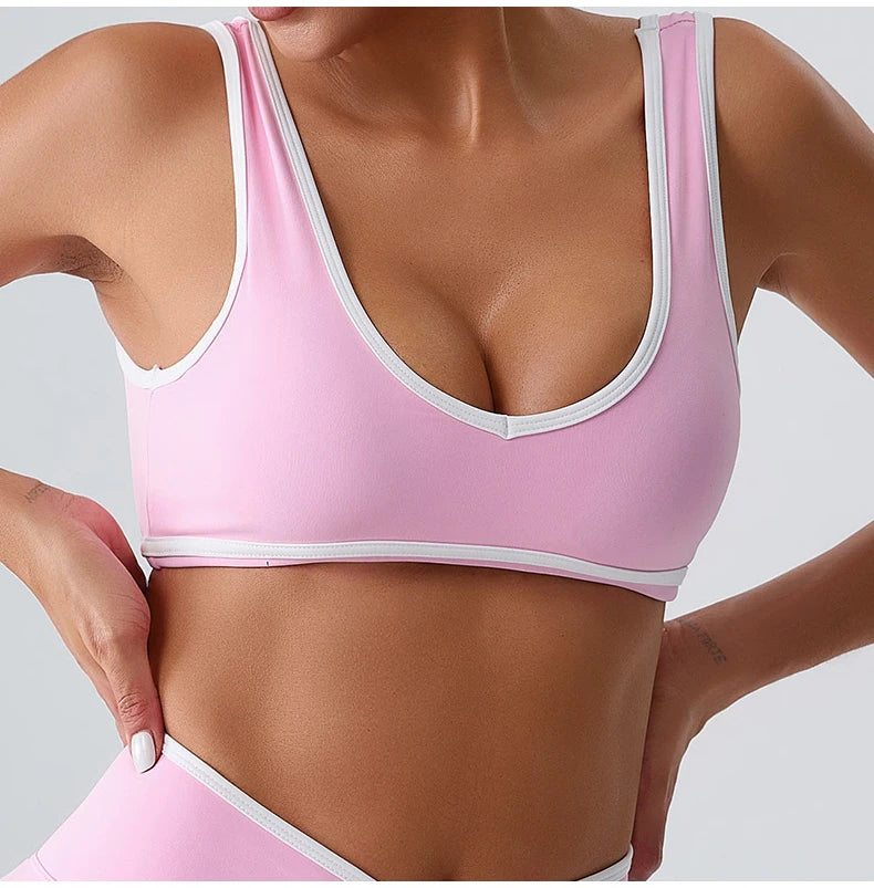 Patchwork Tank Top Women Underwear Gym Women Sports Bra Push Up Crop Tops Fitness Bras Breathable Running Athletic Sportswear
