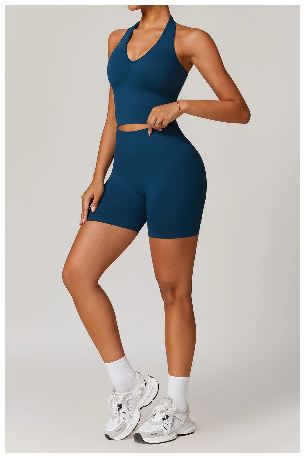 2PCS Seamless Women Tracksuit Yoga Set Workout Outfit Sportswear Gym Clothing Fitness Long Sleeve High Waist Legging Sports Suit