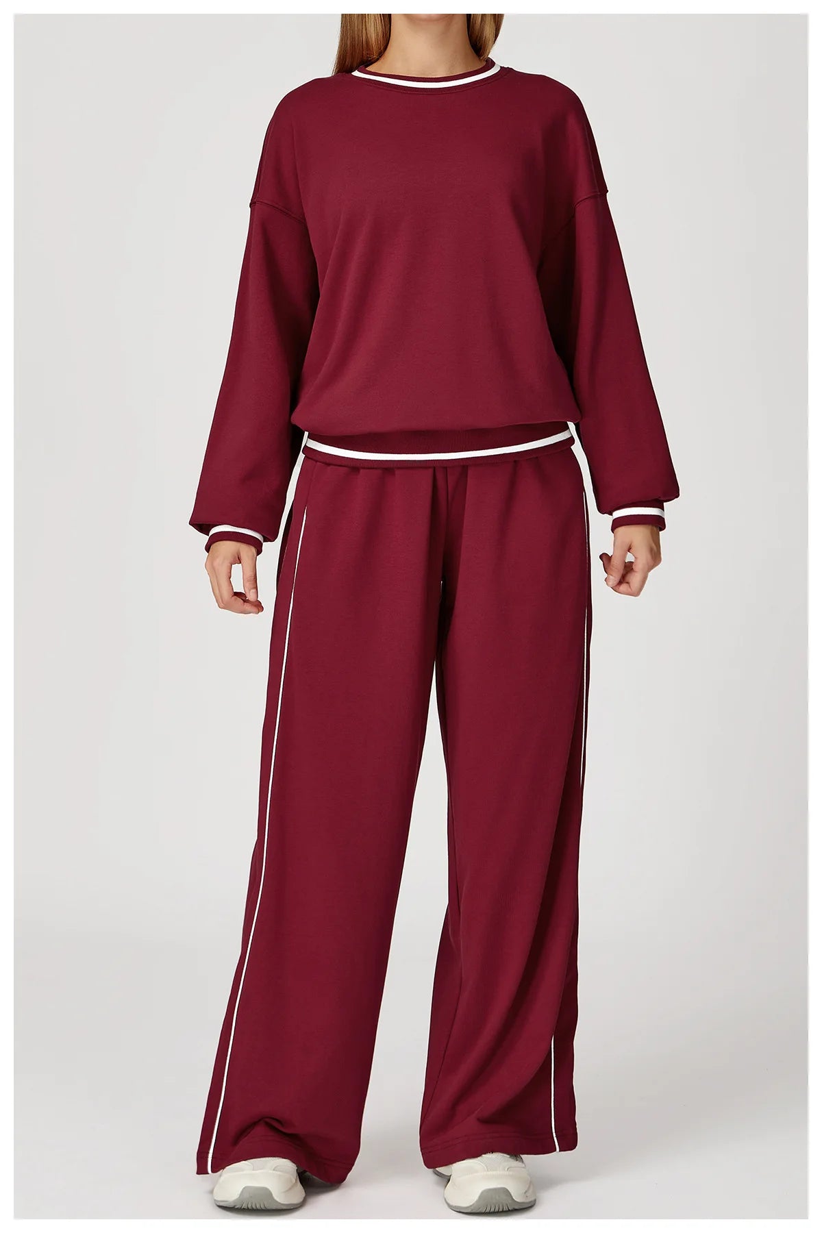 Color Blocking Sports Sweatpants Women Yoga Pants Loose High Waisted Straight Leg Sweatpants With Pockets Outdoor Fitness Pants