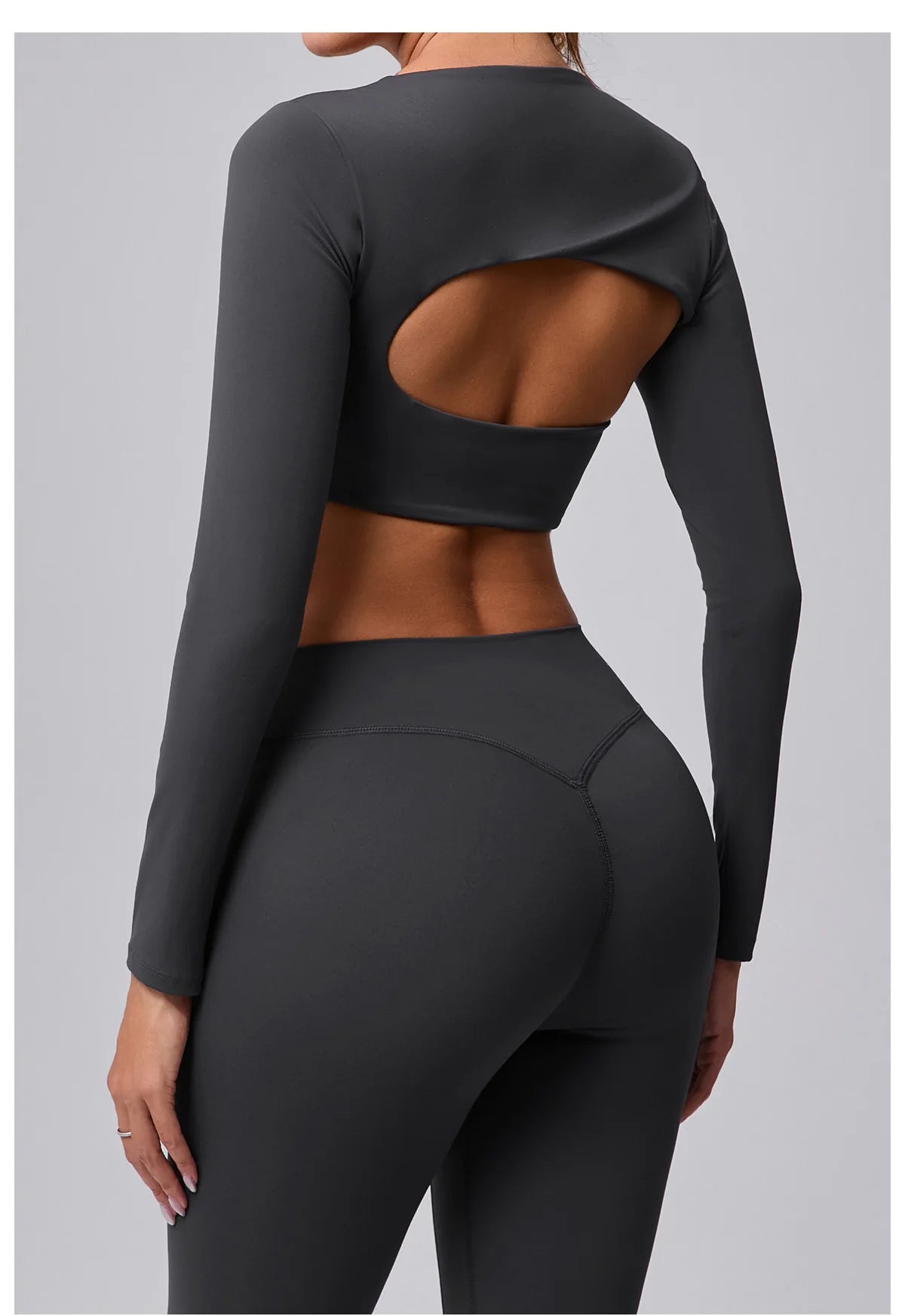 Women Yoga Shirts Crop Top Sexy Long Sleeves Shirts for Women Yoga Sports Running Fitness Gym Clothes Push Up Workout Tops
